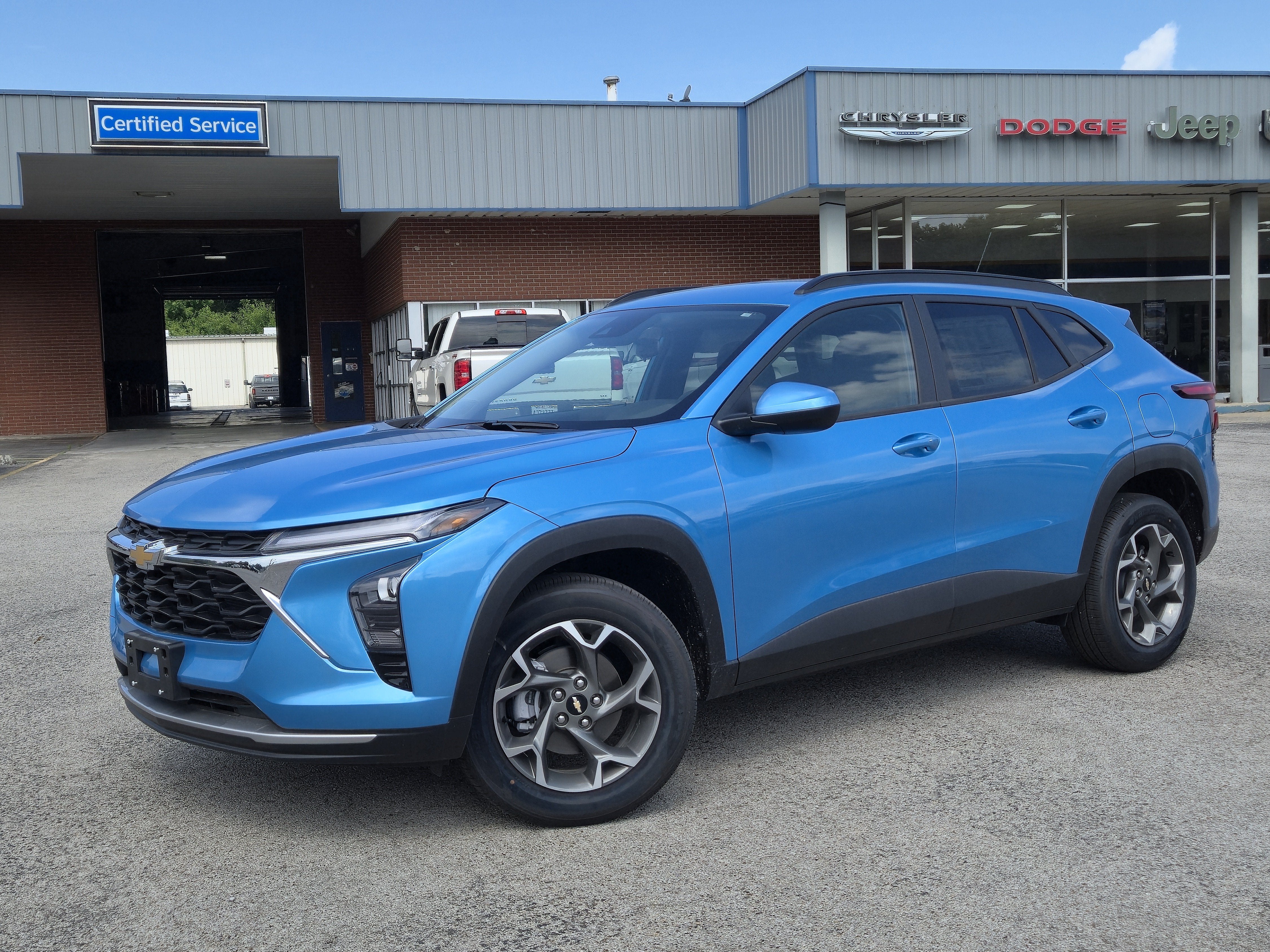 2026 Chevrolet Trax LT in Marina Blue Metallic — front three-quarter view