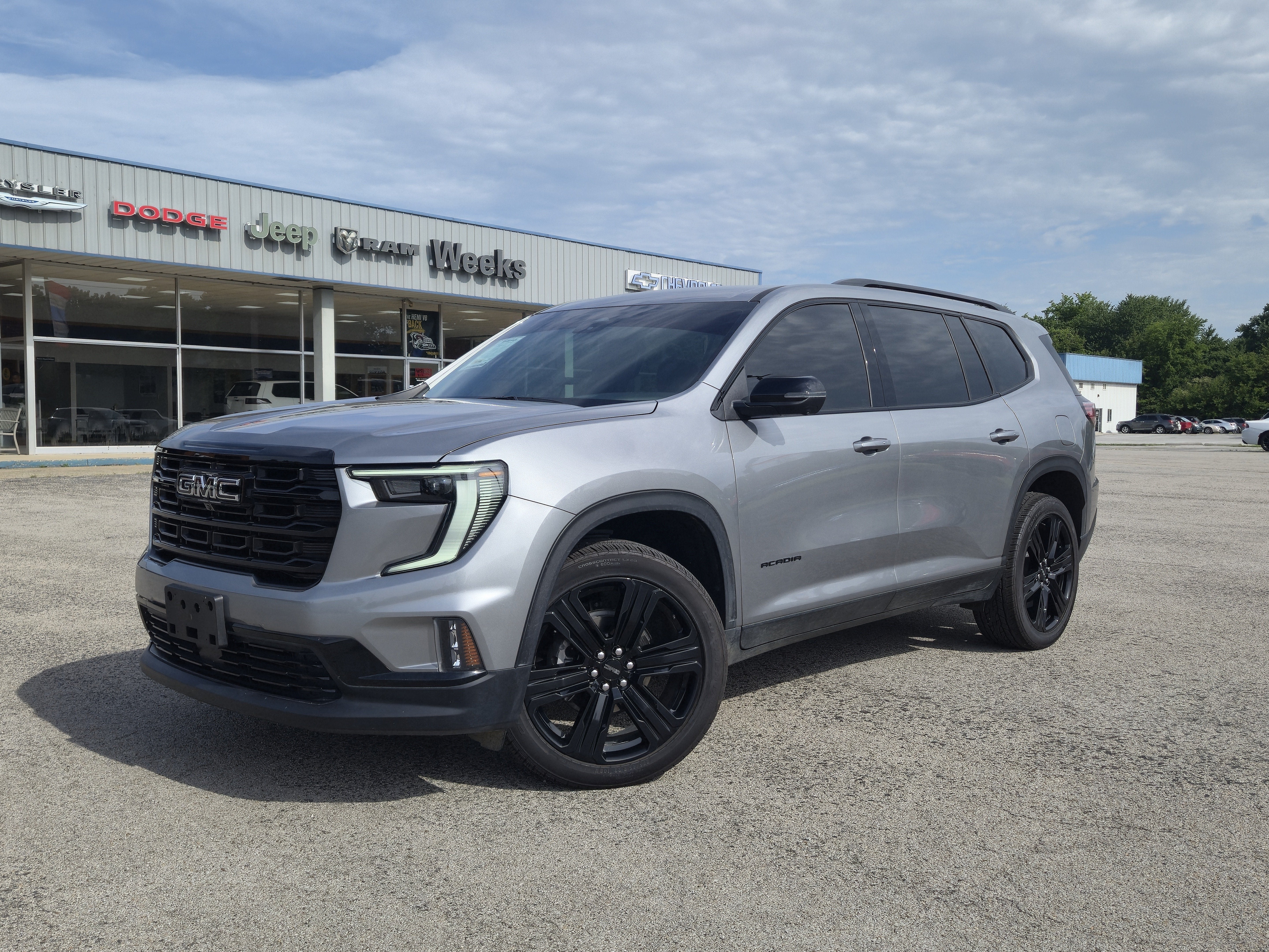 2026 GMC Acadia Elevation FWD in Sterling Metallic — front three-quarter view