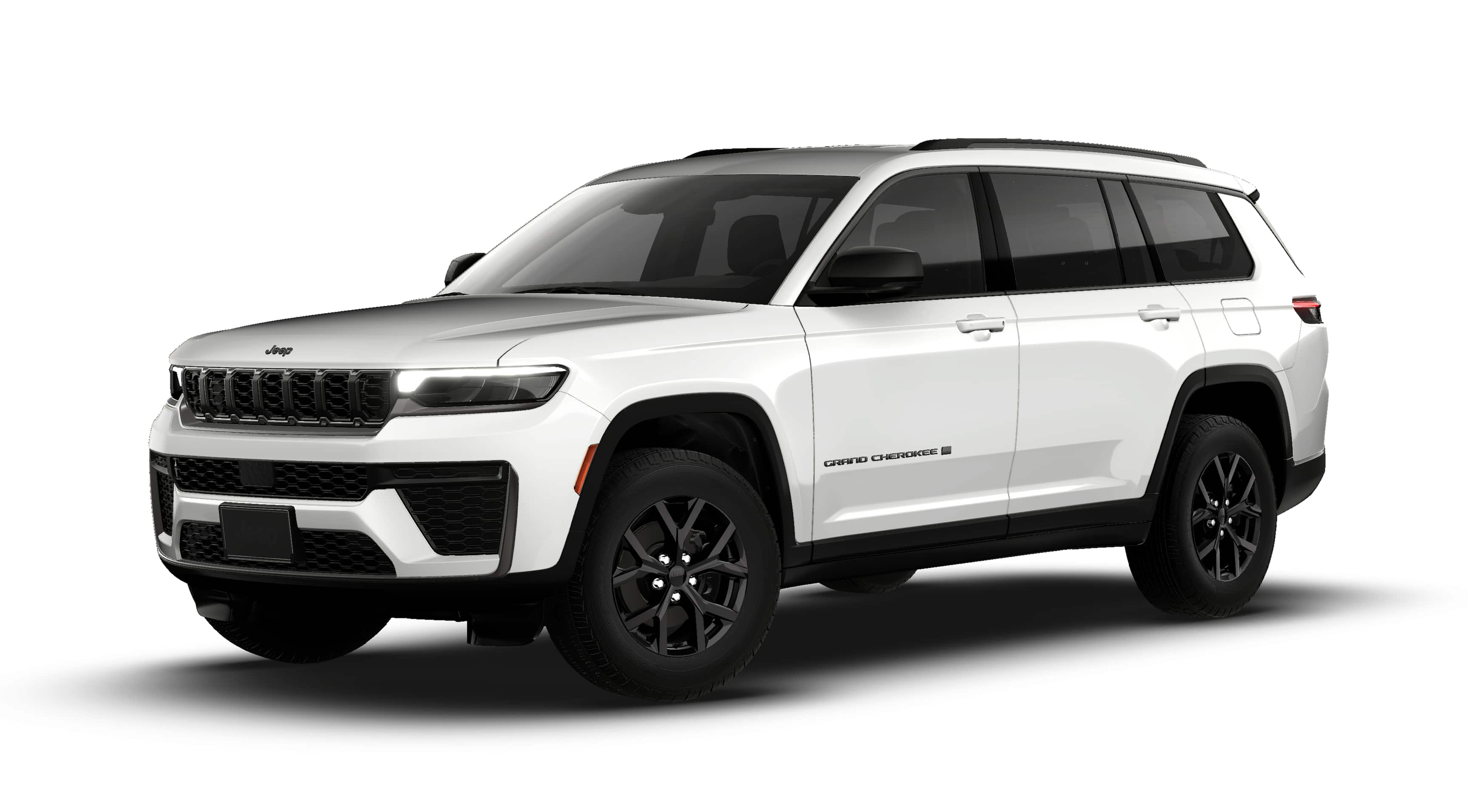 2026 Jeep Grand Cherokee GRAND CHEROKEE L LAREDO ALTITUDE 4X4 in Bright White Clear-Coat Exterior Paint — front three-quarter view